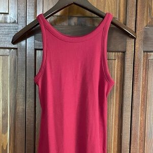 LOFT Outlet Red Ribbed Tank Top EUC